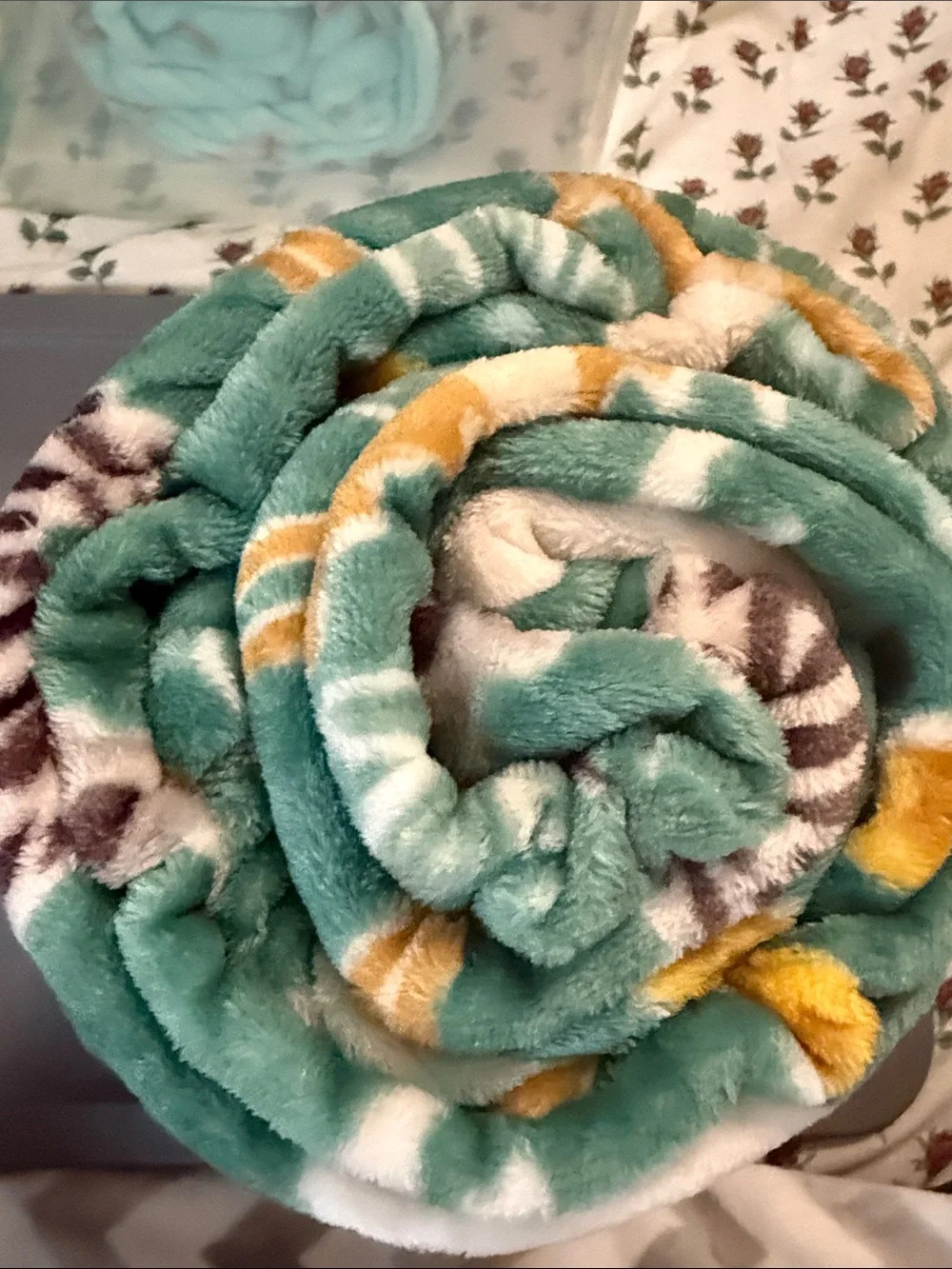 The Big One Kids Plush Throw - Green background